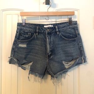 KanCan Women’s High-Rise Denim Shorts Size L